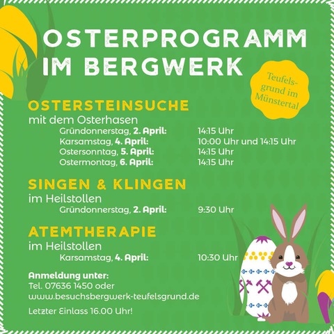 Ostersteinsuche im Bergwerk Teufelsgrund - M�nstertal - 02.04.2026 14:15