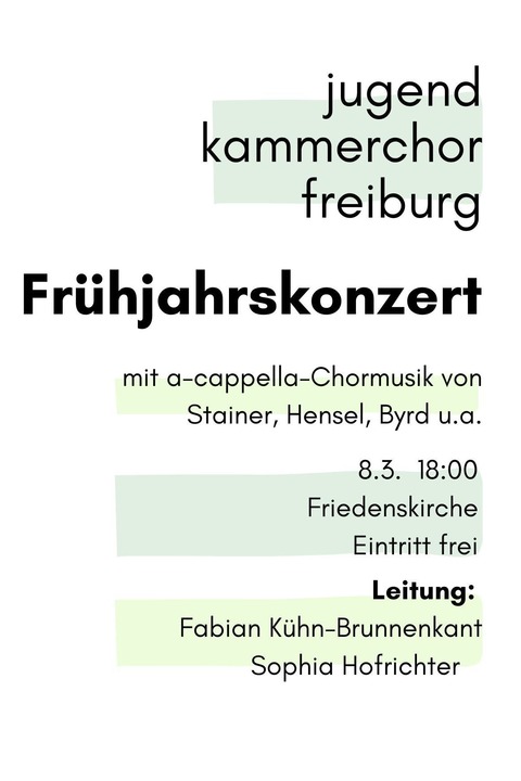 Jugendkammerchor Freiburg - Freiburg - 08.03.2026 18:00