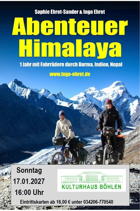 Multivisionsshow - Abenteuer Himalaya - B�hlen - 17.01.2027 16:00