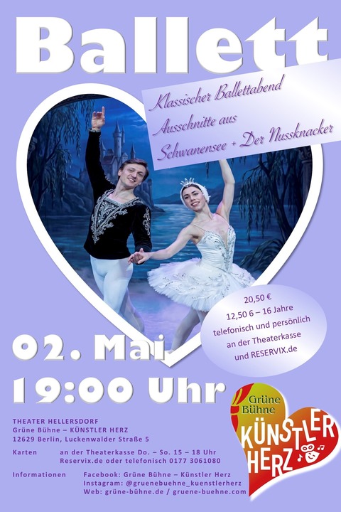 Klassischer Ballet-Abend H�hepunkte aus „Schwanensee + “Der Nussknacker„ - Berlin - 02.05.2026 19:00
