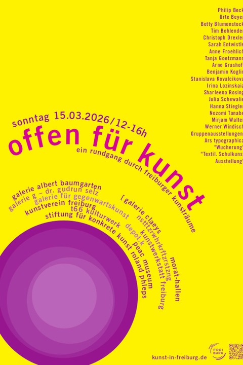 Offen f�r Kunst - Freiburg - 15.03.2026 12:00