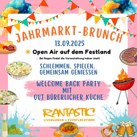 Rantastic Jahrmarktbrunch - Welcome back at home - Brunch im September - Baden-Baden - 13.09.2026 15:30