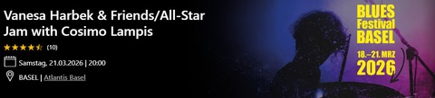 Vanesa Harbek & Friends/All-Star Jam with Cosimo Lampis - Basel - 21.03.2026 20:00