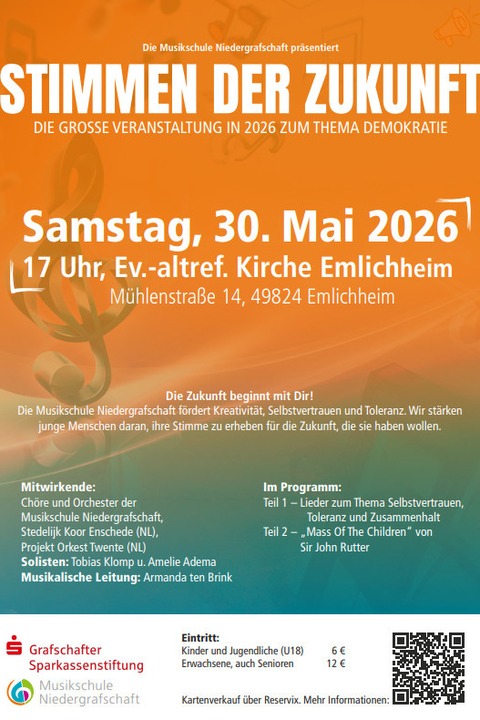 STIMMEN DER ZUKUNFT - Stimmen der Zukunft - die Zukunft beginnt mit Dir! - Emlichheim - 30.05.2026 17:00