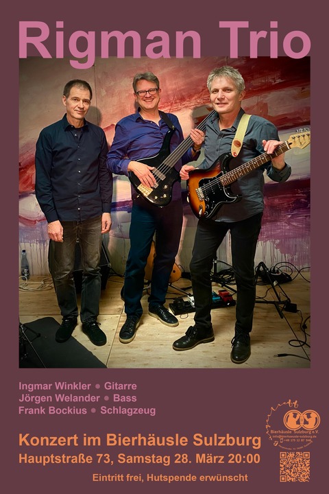 Rigman Trio - Sulzburg - 28.03.2026 20:00