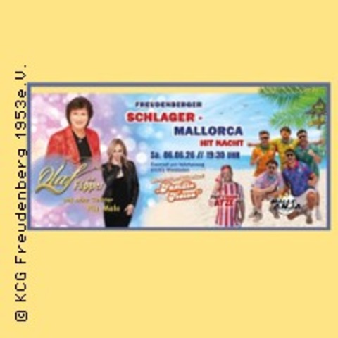 Freudenberg Schlager-Mallorca Hit Nacht - WIESBADEN - 06.06.2026 19:30