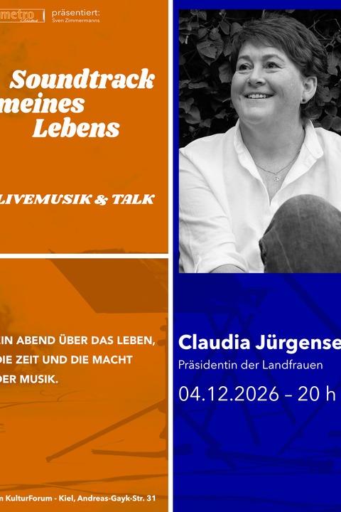 SVEN ZIMMERMANNS - Soundtrack meines Lebens - Claudia J�rgensen - Kiel - 04.12.2026 20:00