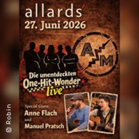 Die unentdeckten One - Hit - Wonder Live - MAGDEBURG - 27.06.2026 19:00