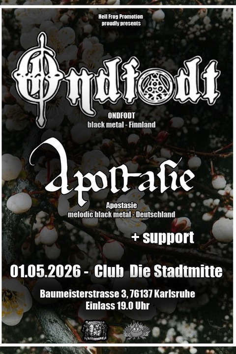 Ondf�dt & Apostasie - Karlsruhe - 01.05.2026 19:00