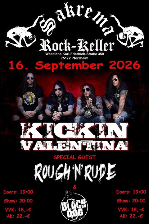 Rock from the States - Kickin Valentina Live - Live im Sakrema - Pforzheim - 16.09.2026 20:00