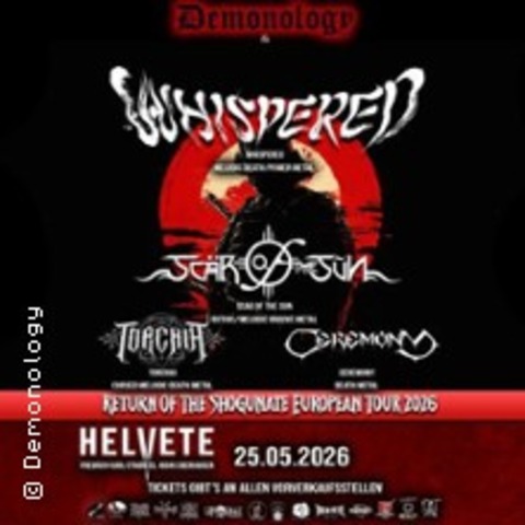 Whispered, Torchia, Scar of the Sun | Demonology - OBERHAUSEN - 25.05.2026 18:00