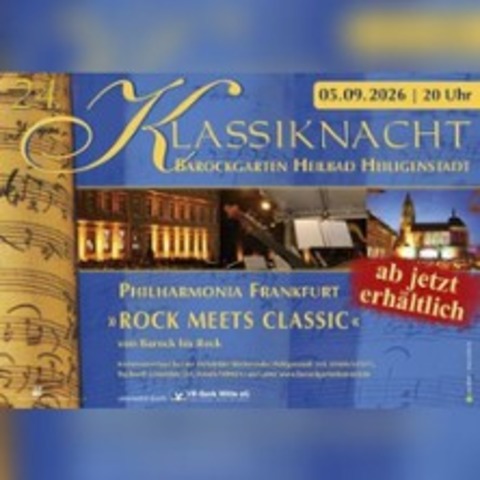 Klassiknacht im Barockgarten - Rock meets Classic - HEILIGENSTADT - 05.09.2026 20:00