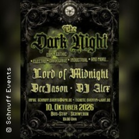The dark night im Bus-Stop in Schwerin | aus der Szene – f�r die Szene. - SCHWERIN - 10.10.2026 19:00