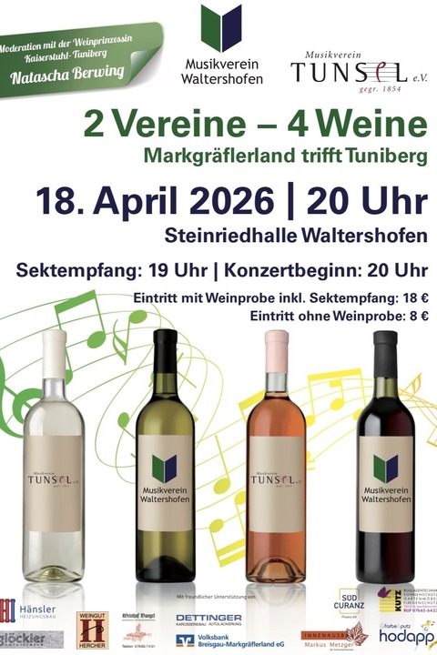 Musikverein Waltershofen & Musikverein Tunsel - Freiburg - 18.04.2026 19:00