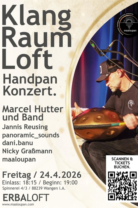 Handpan-Konzert - Raum-Klang-Loft - Wangen im Allg�u - 24.04.2026 19:00