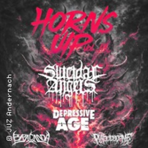 Horns Up Vol. III - Suicidal Angels, Depressive Age, Pyracanda, Plagueborne - ANDERNACH - 27.12.2026 18:00