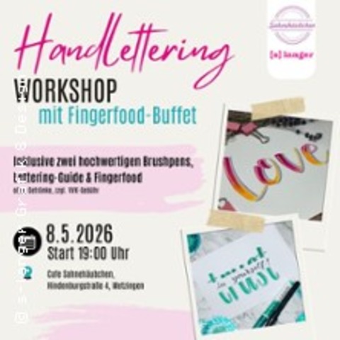 Handlettering Workshop mit Fingerfood - Metzingen - 08.05.2026 19:00
