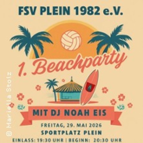 1. Beachparty Plein - PLEIN - 29.05.2026 20:30