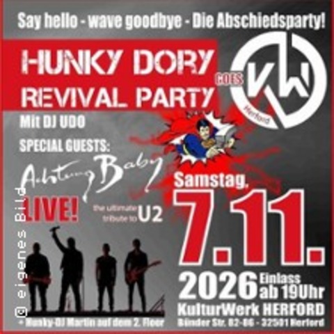 Hunky Dory Revival Party + Special guests: Achtung Baby - Herford - 07.11.2026 20:00