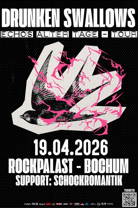DRUNKEN SWALLOWS - „ECHO(S) ALTER TAGE“ TOUR 2026 - Kindergarten Live & Libby Rockt! Pr�sentieren - Bochum - 19.04.2026 20:00