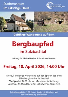 Auf dem Bergbaupfad im Sulzbachtal - Sulzburg - 10.04.2026 14:00
