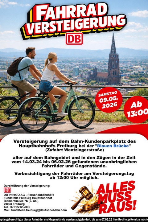 Fahrradversteigerung - Freiburg - 09.05.2026 13:00