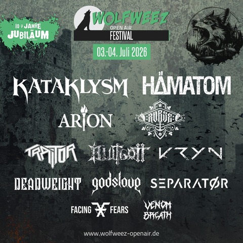 WOLFWEEZ OpenAir Festival - 2026 - Camping Ticket - Dietingen - 03.07.2026 17:00