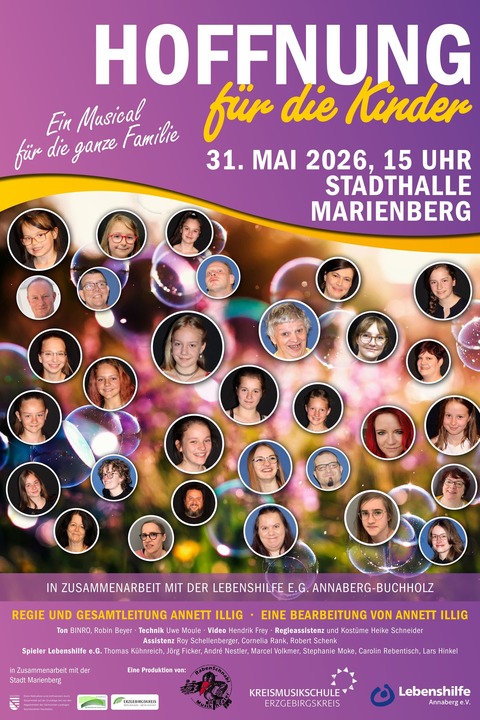 Hoffnung f�r die Kinder - Ein Musical f�r die ganze Familie - Marienberg - 31.05.2026 15:00
