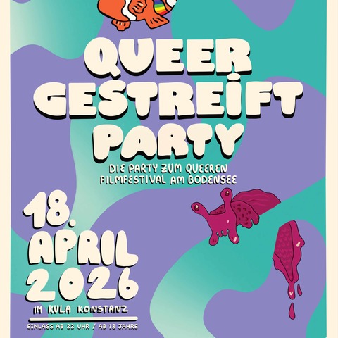 Queergestreift - Die Party zum queeren Filmfestival am Bodensee - Konstanz - 18.04.2026 22:00