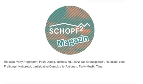 Online-Start & Release-Party Schopf2Magazin - Freiburg - 09.05.2026 19:00