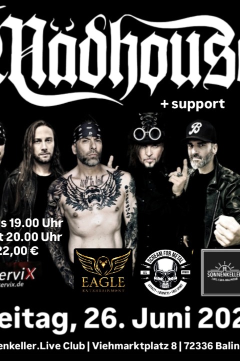 M�dhouse (AT) - Hair Metal/ Sleaze Rock/ Glam Rock + support - Balingen - 26.06.2026 20:00