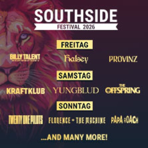 SOUTHSIDE FESTIVAL 2026 | Tagespass Friday - Neuhausen ob Eck - 19.06.2026 12:00