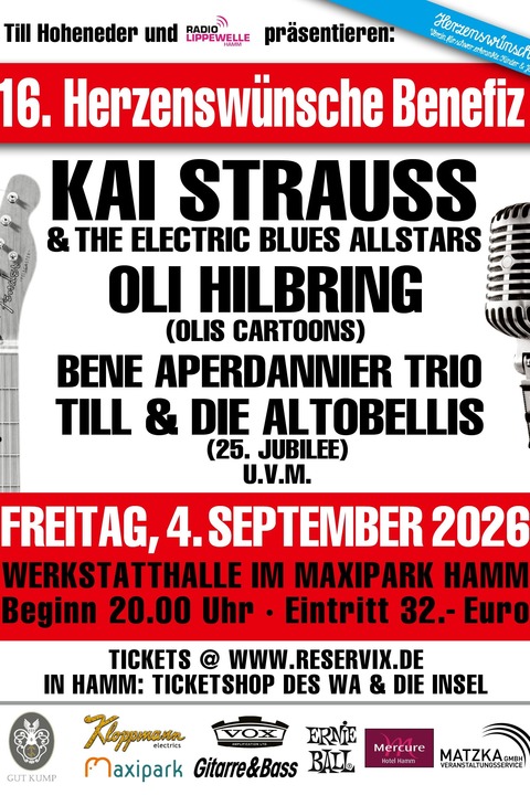 16. Herzensw�nsche Benefiz - Till Hoheneder und Freunde - Hamm - 04.09.2026 20:00