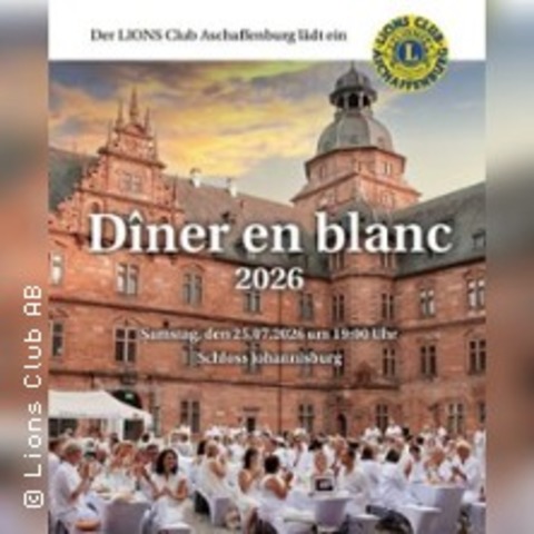 Diner en blanc 2026 - ASCHAFFENBURG - 25.07.2026 19:00