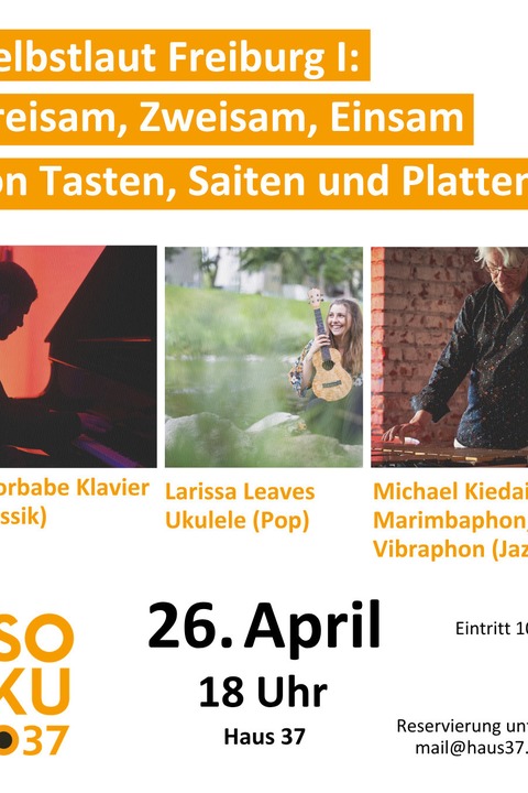 Selbstlaut 1: Dreisam, Zweisam, Einsam - von Tasten, Saiten und Platten - Freiburg - 26.04.2026 18:00