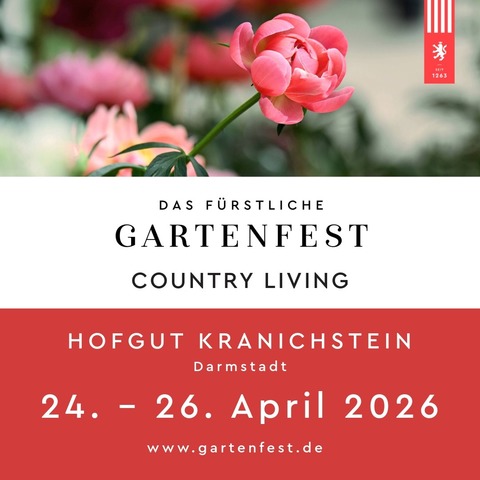 Das F�rstliche Gartenfest Hofgut Kranichstein - Darmstadt - 24.04.2026 13:00