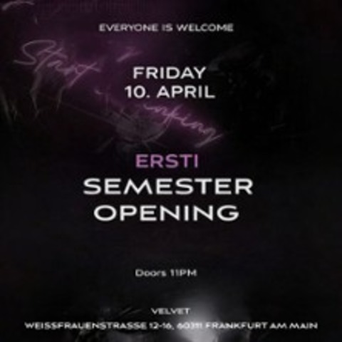 Ersti Semester Opening Party - FRANKFURT AM MAIN - 10.04.2026 23:00