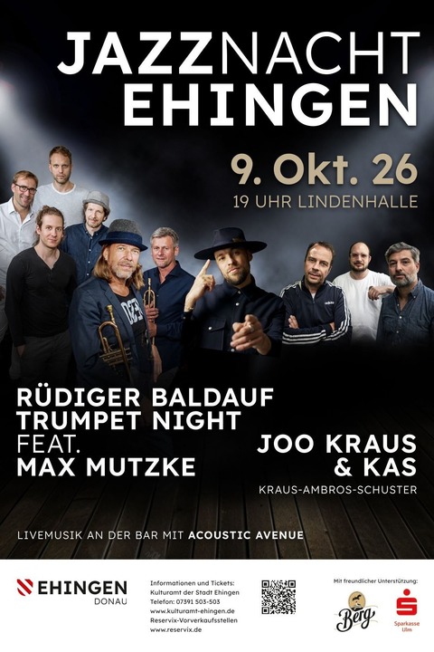 JAZZNACHT EHINGEN 2026 - Ehingen (Donau) - 09.10.2026 19:00