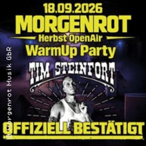 Tim Steinfort WarmUp - RUDOLSTADT - 18.09.2026 20:00