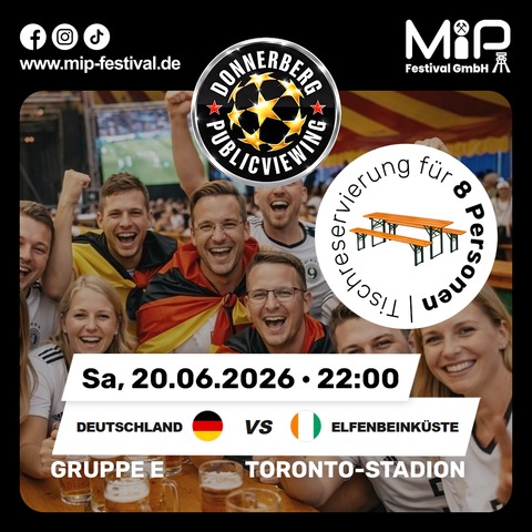 Public Viewing am Donnerberg - Deutschland vs. Elfenbeink�ste - Der Sparkassen Familientag mit Victoria Kern als Helene Fischer - Essen-Stadtbezirke IV - 20.06.2026 13:00
