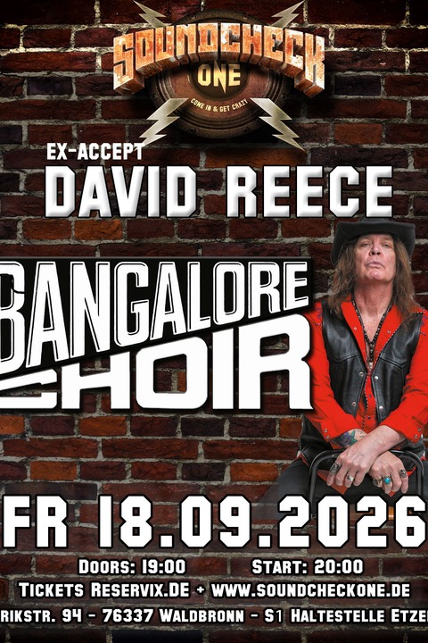 David Reece Bangalore Choir - ex-Accept - Waldbronn - 18.09.2026 19:00