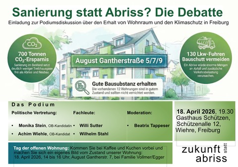 Wahlzeit: Sanierung statt Abriss? - Freiburg - 18.04.2026 19:30