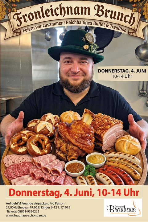 Brunch im Brauhaus - Fronleichnam-Brunch im Brauhaus - Schongau - 04.06.2026 10:00