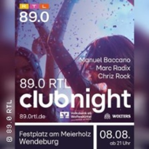 89.0 RTL clubnight - WENDEBURG - 08.08.2026 21:00