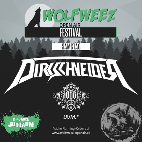 WOLFWEEZ OpenAir Festival - 2026 - Tagesticket Samstag - Dietingen - 04.07.2026 16:00