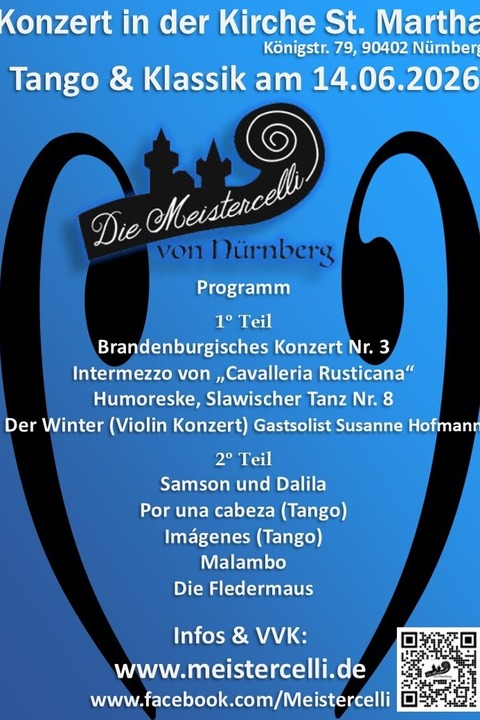 Tango und Klassik in der Kirche St. Martha - N�rnberg - 14.06.2026 18:00
