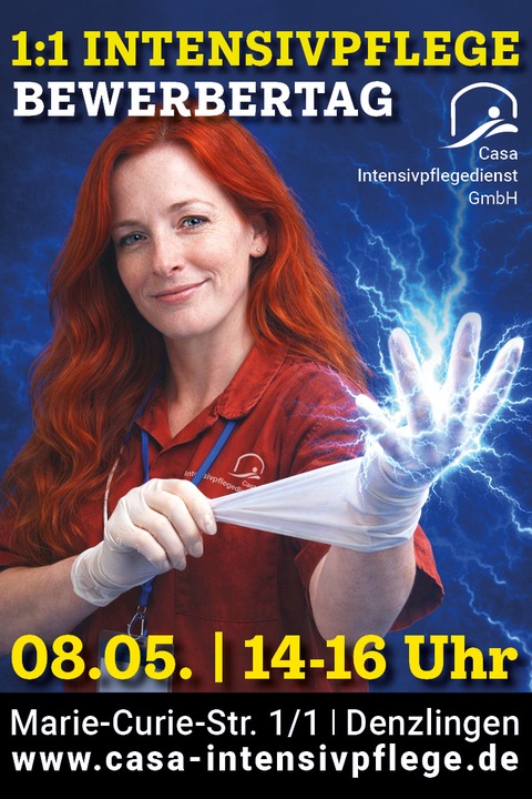 Bewerbertag - 1:1 Intensivpflege bei Casa Intensivpflegedienst - Denzlingen - 08.05.2026 14:00