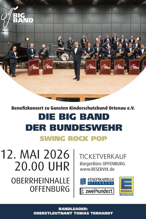 Benefizkonzert der Big Band der Bundeswehr - Offenburg - 12.05.2026 20:00