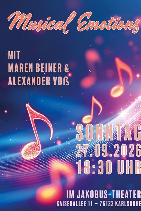 Musical Emotions - Karlsruhe - 27.09.2026 18:30