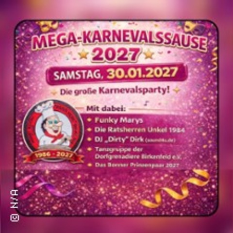 PANN HUH Karnevalsparty mit Prinz und Bonna, Funky Marys u.a. - BONN - 30.01.2027 17:30